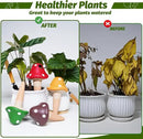 Terracotta Self Watering Spikes, 4 Pack Mushroom Self Watering Planter Insert, Vacation Plant Slow Release Watering Devices for Indoor Outdoor Plants, Colorful Large Water Globes by GreenHaven Gardens