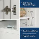 Sauder Select Storage Cabinet/ Pantry cabinets, White finish by CozyNest Decor