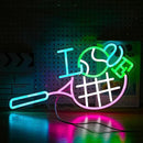 I Love Tennis Neon Sign Distinctive Tennis Led Neon Light for Wall Decor Dimmable USB Tennis Neon Signs Light Up Sign for Gymnasium Club Sports Store Bedroom Gifts(12.6 * 16.5In) by CozyNest Decor
