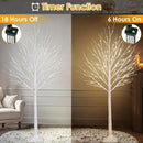 2 Pack 5FT 200LED Christmas Lighted Birch Tree, Timer Function Prelit Artificial Tree Lamp Plug in with Warm White Lights, 2 Modes Twinkling Twig Trees for Indoor Outdoor Party Christmas Decorations by CozyNest Decor