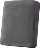 H.VERSAILTEX Velvet Stretch Couch Cushion Cover Plush Cushion Slipcover for Chair Cushion Furniture Protector Seat Cushion Sofa Cover (1 Piece Armchair Cushion Covers, Grey)