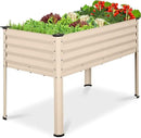 Best Choice Products 48x24x30in Galvanized Raised Garden Bed, Metal Elevated Planter Box, Vegetable Garden for Backyard, Patio, Balcony - Beige by GreenHaven Gardens