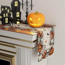 XCHI Spooky Skeleton Ghost Pumpkin Halloween Table Runner Party Table Decoration for Home Kitchen Dining Holiday Decor 13x120 Inch by CozyNest Decor