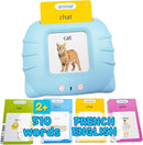 ZEENKIND French & English Talking Flash Cards with 510 Sight Words for Toddlers 3-6 Years Old, Learn French for Kids, Audible Pocket Speech Early Learning Bilingual Flashcard Toys, 255 Cards by TinyTreasures Baby Boutique