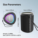 Portable Bluetooth Speaker with Lights, Stocking Stuffers, Powerful Crystal Clear Sound, IPX5 Waterproof, All Day Playtime, BT 5.3, TWS Paring, Small Wireless Speaker for Outdoor, White Elephant Gifts by TinyTreasures Baby Boutique
