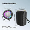 Portable Bluetooth Speaker with Lights, Stocking Stuffers, Powerful Crystal Clear Sound, IPX5 Waterproof, All Day Playtime, BT 5.3, TWS Paring, Small Wireless Speaker for Outdoor, White Elephant Gifts by CozyNest Decor