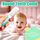 Baby Hair Brush and Comb Set, 4Pcs Baby Soft Bristles Hairbrush Cradle Cap Brush Hair Comb for Newborns Toddlers Boys Girls (Green) by TinyTreasures Baby Boutique