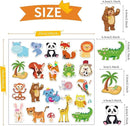 Window Clings Stickers for Kids Window Gel Clings Decals Thick Gel Clings Toddlers and Adults Classroom Home Nursery Airplane Birthday Party Supplies (Jungle Animals) by CozyNest Decor