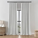 Joydeco Light Filtering Curtains 90 Inches Long for Bedroom Living Room, Faux Linen Curtains 90 Inch Length 2 Panels Set,Pinch Pleat Curtains for Bedroom Living Room(52x90 inch, Greyish White) by CozyNest Decor