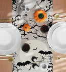Halloween Table Runner,72 Inches Spooky Haunted House Bats Tree Ghost Witch Table Runner for Halloween, Table Decoration/Party Dinner Table Decor,Kitchen,Mantel,Bedroom Decoration by CozyNest Decor