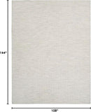 Nourison Home Positano 9' x 12' Light Grey Modern Indoor/Outdoor Rug Polypropylene by CozyNest Decor