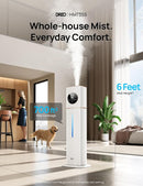 Dreo 11L Smart Humidifier Large Room 700 ft², 100H Cool Mist Air Humidifiers for Bedroom Baby Plants, Top-Fill Self-Cleaning Tank, 26dB, Auto Mode, RGB Light, Remote & APP Control, HM735S White by TinyTreasures Baby Boutique