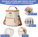 Insulated Breastmilk Cooler Bag with Ice Pack - Holds 6x9oz Bottles, Leakproof Double Layer, Baby Bottle Cooler Bag with Adjustable Strap for Nursing Moms, Daycare & Travel by TinyTreasures Baby Boutique
