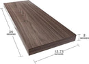 Large Floating Shelves for Wall Set of 3 Wooden Wall Shelves 36 in x 12.75 in x 2 in Room Decor Long Shelf with Invisible Wall Mount Bracket for Bedroom Kitchen Living Room Walnut by CozyNest Decor