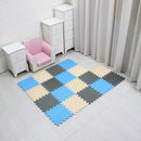 MQIAOHAM children puzzle mat play mat squares play mat tiles baby mats for floor puzzle mat soft play mats girl playmat carpet interlocking foam floor mats for baby blue beige grey 107110112 by TinyTreasures Baby Boutique