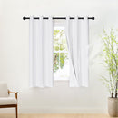 NICETOWN 100% Blackout White Curtains 63 inch Length, Grommet Thermal Insulated Window Treatment Heat Reducing Drapes for Bedroom/Kids Room, W37 x L63, 2 Panels by TinyTreasures Baby Boutique