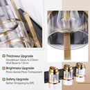 Black Gold Vanity Lights,3 Lights Bathroom Light Fixtures,Gold Finish Industrial Modern Wall Sconces 3 Lights,Bathroom Wall Lights(Bulbs not Included) by CozyNest Decor