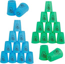 yeesport Sport Stacking Cups, 24pcs Sports Stacking Cups Sport Training Game for Challenge Competition Travel Party Gift for Kids and Adults (Blue+Green) by TinyTreasures Baby Boutique