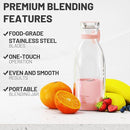 OTPEIR Portable Blender for Shakes and Smoothies with 11.83 Oz Travel Cup and Lid,Durable Stainless Steel Blades for Juice Blending Performance, Pink by TinyTreasures Baby Boutique