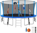 SKYUP Tranpoline 1500LBS 16 15 14 12 10 8 FT Tranpoline for 7-10 Kids and Adults, Windproof Outdoor Tranpoline with Enclosure Net, Basketball Hoop, Easy to Install & Last Long - ASTM Approved by TinyTreasures Baby Boutique