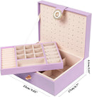 Girls Jewelry Box Earring Holder Organizer for Girls Earring Organizer Teen Jewelry Box Organizer for Girls Purple jewelry Boxes for Earrings Necklaces Rings Stud Earrings Box Organizers Teens by TinyTreasures Baby Boutique