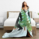 HGOD DESIGNS Sasquatch Watercolor Flannel Fleece Bed Blanket Throw Blanket Lightweight Cozy Plush Blanket for Bedroom Living Rooms Sofa Couch 40"x50"