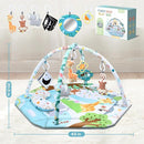 Baby Gym Play Mat, 8-in-1 Tummy Time Mat & Ball Pit with 6 Toys, Washable Baby Activity Play Mat for Visual, Hearing, Sensory, Motor Development, Baby Toys Gift for Toddler Infant 0-3-6-9-12 Months by TinyTreasures Baby Boutique