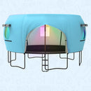 Gardenature 10FT/12FT/14FT Trampoline Tent(Tent Only), Fit Round Trampolines, Shade Cover with LED Light, Outdoor Trampolien Accessories, Anti-Tear, Beige by TinyTreasures Baby Boutique