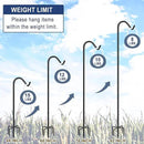 Shepherds Hook for Outdoor Bird Feeders Pole 92 Inch Tall, Adjustable Heavy Duty Garden Hanger Stake Pole with 5 Prong Base, Shiny Black (2 Packs) by GreenHaven Gardens