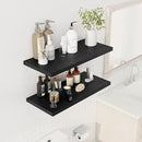 30" Floating Shelves for Wall, 12" Deep Slim Black Floating Shelves, Wall-Mounted Shelves for Bedroom, Living Room, Kitchen, Bathroom - Set of 2 by CozyNest Decor