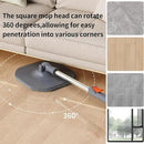 Spin Mop and Bucket Set with Separate Dirty and Clean Water,360° Self Cleaning Mop and Bucket System with Widened Foldable Handle,2 Replaceable Mop Pads,Square Mops for Floor Tile Marble Wall Cleaning by CozyNest Decor