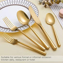 Gold Silverware Set Flatware Set Stainless Steel Cutlery Set 40 Pieces Hexagon Handle Home Kitchen Daily Use Service for 8 by CozyNest Decor