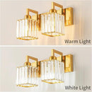 Modern Bathroom Vanity Light 2-Lights Gold Crystal Wall Lamp Bathroom Modern Crystal Vanity Lighting by CozyNest Decor