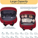 MOMUVO Diaper Backpack for Women Large Capacity with Insulated Pockets Diaper Bags For Baby,Burgundy by TinyTreasures Baby Boutique