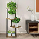 AZERPIAN Plant Stand 4 Tier Indoor Metal Flower Shelf for Multiple Plants Corner Tall Flower Holders for Patio Garden Living Room Balcony Bedroom, Black (4 Tier-Black) by GreenHaven Gardens