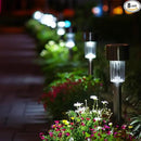 EcoGreen Outdoor Pathway Solar Light, 8pcs Pack,Garden Patio Balcony Walk Way Lights, Stainless Steel Leg, 5000K Daylight, IP65 Waterproof, 1.85 * 12.2in by CozyNest Decor