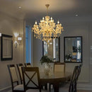 15 Light Crystal Chandelier Double Layer Flush Mount Ceiling Light Fixture with K9 Crystals for Living Room Dining Room Bedroom Luxury Hanging Lamp Lighting Fixtures by CozyNest Decor