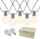 Novelty Lights 100 Feet G40 LED Patio String Lights with 67 Bulbs, Warm White, Weather Resistant and Shatterproof Replaceable Plastic Globe Bulbs, Brown Wire by GreenHaven Gardens