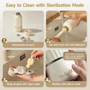 Snow Bear Portable Bottle Warmer for Travel, Fast Heating in 2.5 Mins for Breast Milk and Formula, 10200mAh Battery with LED Display, 17oz Large Capacity, Baby Bottle Warmer with Temperature Control by TinyTreasures Baby Boutique