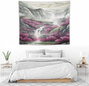 Japanese Tapestry, Red Plum Blossom Mountain Tapestry, Asian Japanese Wall Tapestry, Nature Landscape Tapestries for Bedroom Living Room Decor 60"x50" by CozyNest Decor