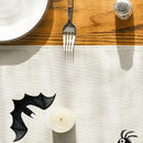 Artoid Mode Pumpkin Ghost Leaves Spider Web 210 GSM Halloween Table Runner, Spooky Kitchen Dining Table Decoration for Home Party Decor 13x72 Inch by CozyNest Decor