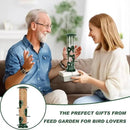 FEED GARDEN Metal Tube Bird Feeders for Outdoors Hanging, 6-Port Bird Feeder for Outside, Finch Feeders for Outside, Squirrel Proof Bird Feeders with Heavy Duty Metal Lid, Chew-Proof by CozyNest Decor