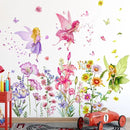 Set of 3 Sheets Size 40x12 Inch Spring Summer Window Cling Sticker Angels, Flowers, and Butterfly Window Stickers, Spring and Summer Decor, Wall, Window Glass Display Stickers (Fairy Theme) by CozyNest Decor