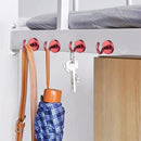 MIKEDE Strong Magnetic Hooks, 110Lbs Heavy Duty Magnetic Hooks for Cruise, Neodymium Earth Magnets with Hooks for Hanging, Super Metal Magnetic Hanger for Grill, Storage (Red,10 Pack) by CozyNest Decor
