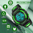 Kids Watch,Boys Watch for 3-15 Year Old Boys,Digital Sport Outdoor Multifunctional Chronograph LED 50 M Waterproof Alarm Calendar Analog Watch for Children with Silicone Band,Kids Gift by TinyTreasures Baby Boutique