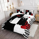 Kawaii Pet Cat Themed Comforter 3Pcs Queen Lover's Kitten Animal Bedding Set for Cat Lover Kid Teen Girl Boy Black White Cat Heart Pattern Quilt Bed Decor with 1 Comforter and 2 Pillowcases by CozyNest Decor