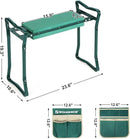 SONGMICS Garden Kneeler and Seat, Multifunctional Garden Kneeling Bench, Gardening Gifts for Women Men, Folding Gardening Stool, with 2 Tool Bags, 6-Inch Wide Kneeling Pad, Dark Green UGGK50L by GreenHaven Gardens