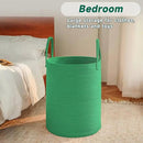 Large Woven Laundry Basket Hamper,60L Cotton Rope Storage Bin for Blankets,Toys and Clothes,Decorative Tall Nursery Hamper for Living Room,Baby Nursery,Bathroom and Bedroom,Dark Green by CozyNest Decor