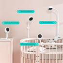NETVUE Upgraded Baby Camera Monitor Video - 5000mAh Baby Monitor with Camera and Audio, 5" Display, 4 in 1 Bracket Meets The Needs in All Scenarios, Smart Phone App, Cry Detection by TinyTreasures Baby Boutique