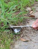 2 Pack Weed Puller, Manual Hand Weeder Paver, Stainless Steel Crevice Weeding Digger Tool, Paving Brick Moss Removal, L-Shape Gardening Crack Sickle for Sidewalk, Patio, Lawn Edger and Driveway by GreenHaven Gardens